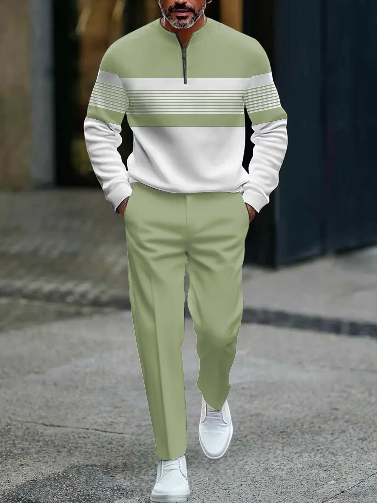 ⌛ ¡Solo quedan 3 días: 50 % de descuento en todo! ⏰ Conjunto para hombre: jersey con estampado gráfico y pantalones