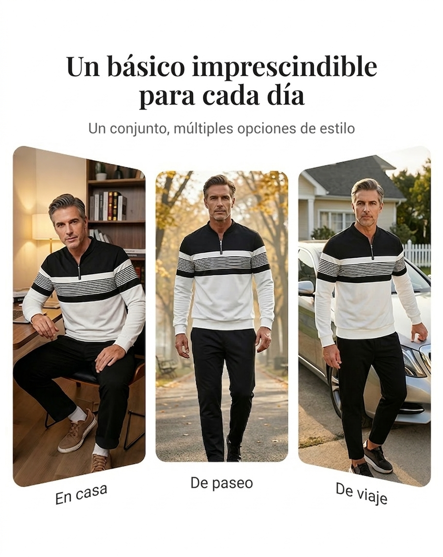 ⌛ ¡Solo quedan 3 días: 50 % de descuento en todo! ⏰ Conjunto para hombre: jersey con estampado gráfico y pantalones