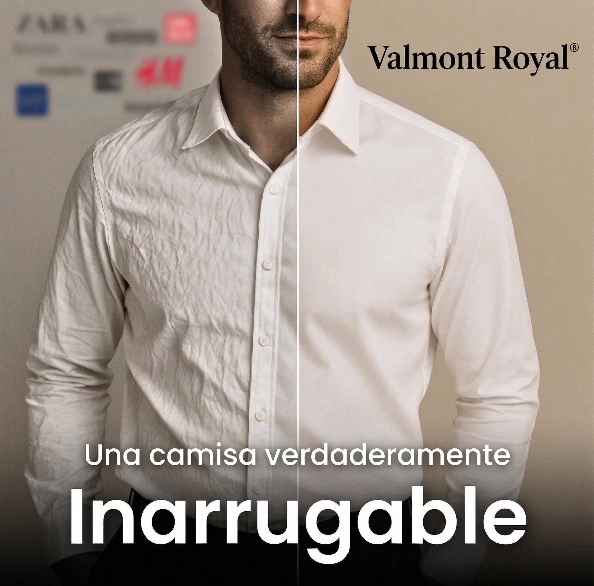 Camisa que no se arruga, de corte entallado