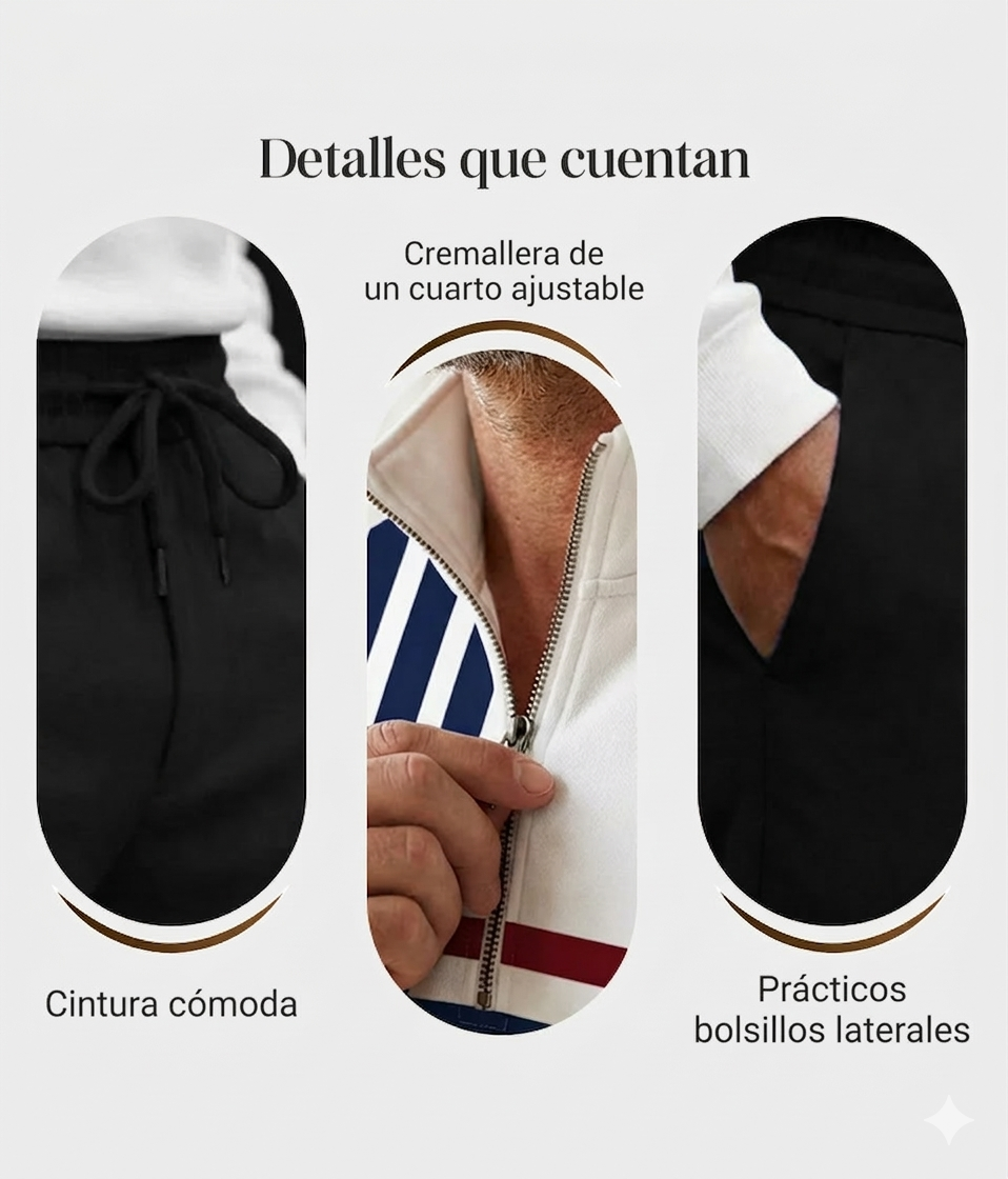 ⌛ ¡Solo quedan 3 días: 50 % de descuento en todo! ⏰ Conjunto para hombre: jersey con estampado gráfico y pantalones