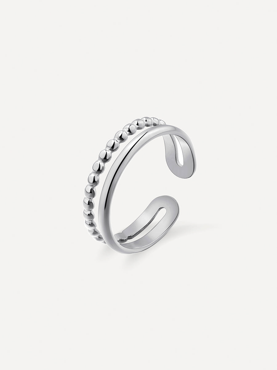 Anillo “Destello de Perlas” Ajustable – Disponible en Oro y Plata