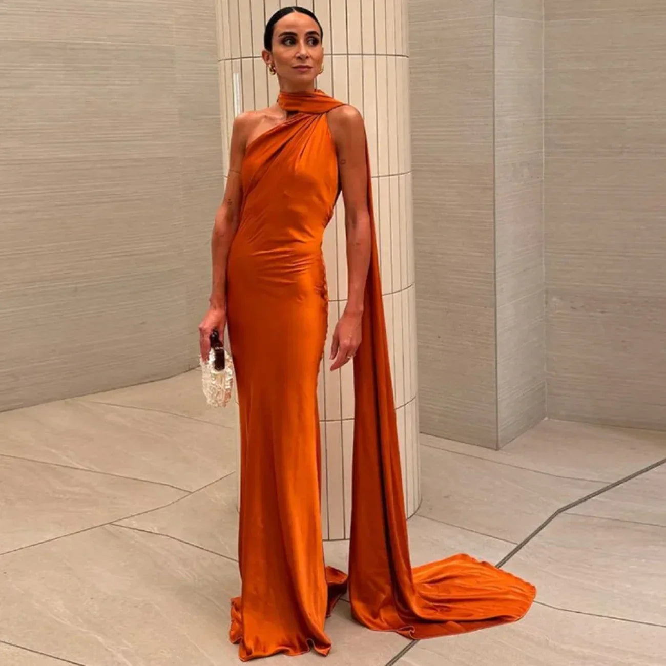 Chayma™ | Vestido largo elegante de satén